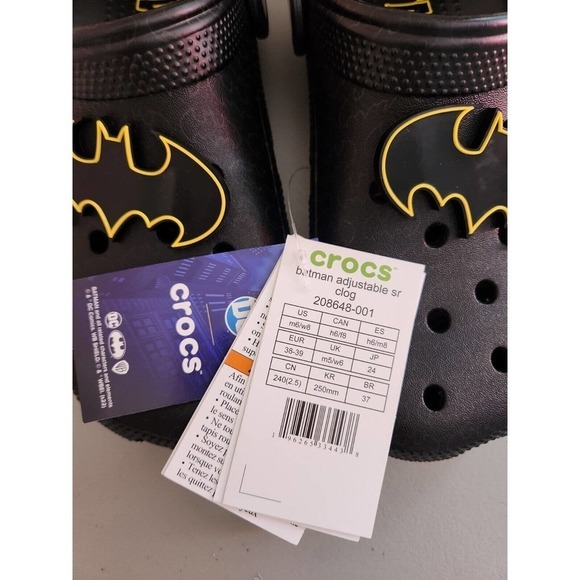 New Crocs Batman Adjustable SR Clog US- M6/W8 Unisex Black - Picture 10 of 12
